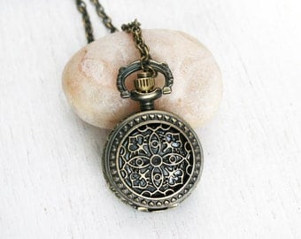 Pocket Watch Necklace / Clock Necklace (10 styles to choose)