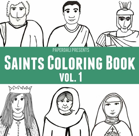 Items similar to Catholic Saints Coloring Book, Vol. 1 on Etsy
