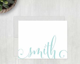Personalized Thank You Notecards • Whimsy Script {FOLDED} • 10 Note Cards with Envelopes • Personalized Stationery • Personalized Stationary