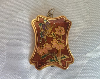 Square Pillow Cloisonne Pendant, Cloisonne Pendant