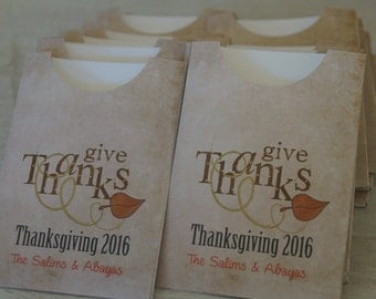 Thanksgiving Utensil holder, falliday Table favors, friendsgiving Utensil holder favors, Thanksgiving table decoration. Set of 12.