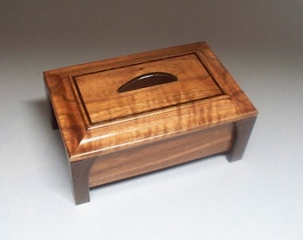 Maple & Bubinga Leg Box Lacquer Finish Treasure Box Home