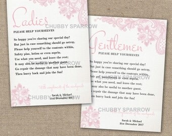 Wedding Bathroom Kit Sign complimentary sign | etsy Wedding Bathroom Kit Sign complimentary sign | etsy