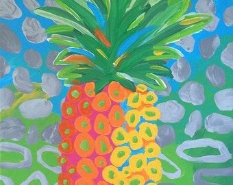 Pineapple painting | Etsy