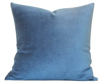 Navy Blue Velvet Pillow Cover