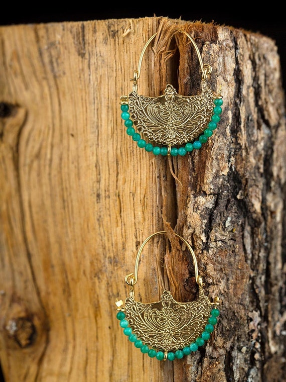 ethnic silver hoops byzantine earrings gypsy hoops tribal