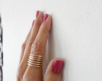 Gold Fill Ring//Hammered Coil Ring//Women Rings//Handmade Jewelry For Her//Spring Summer 2017