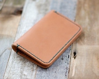 Leather Card Wallet Minimalist Leather Card Holder Vegetable Tanned Horween Leather Slim Wallet Leather Card Case Essex Bifold Men Gruffwood