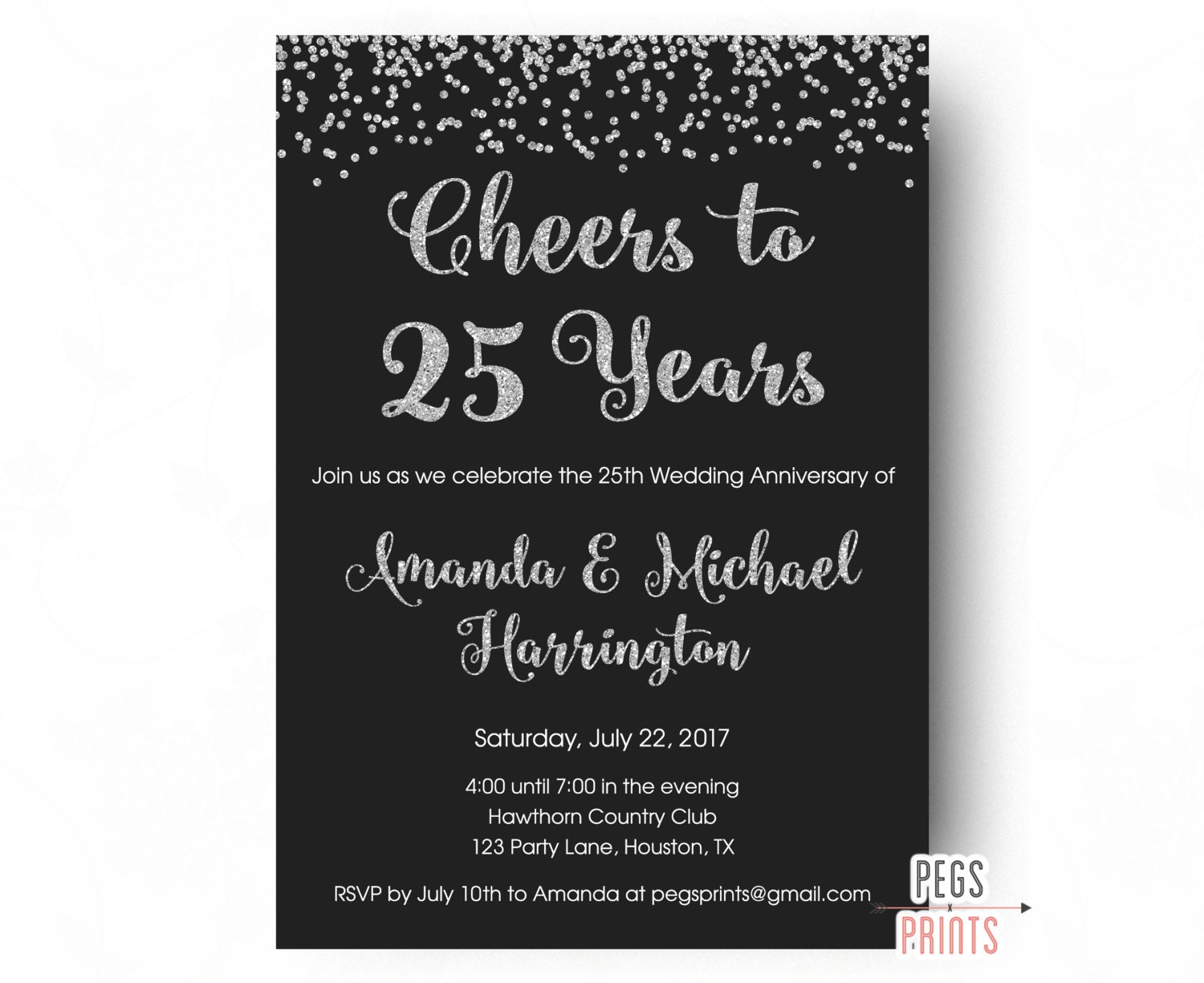 25Th Anniversary Invitation Template 10