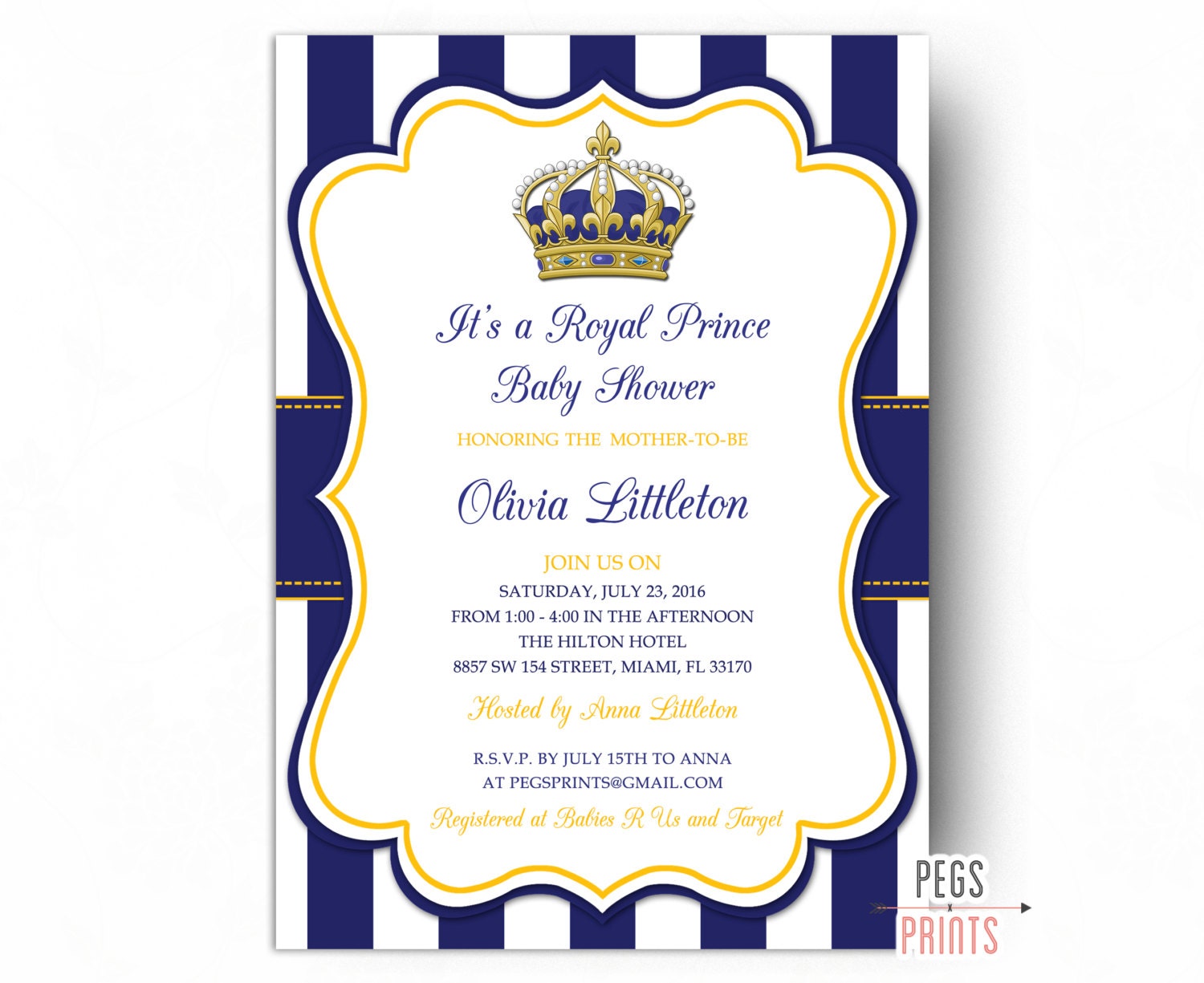 Royal Baby Shower Invitations Templates 5