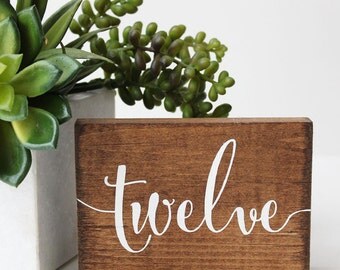 Wedding - Wood Table Number - Made To Order