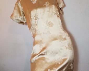 FREE SHIPPING 1960 silk Mini Dress
