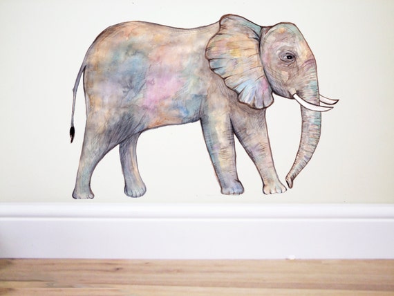 Elefant wandtattoo elefant aufkleber kinderzimmer dekor
