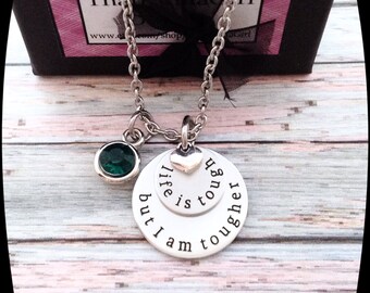 Colon Cancer Kidney Cancer, Breast Cancer, MS Jewelry, awareness necklace, Cancer jewelry, Cancer Healing gift, Cancer Survivor Jewelry