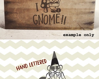 I gnome!! Fun quirky garden gnome, toadstool, gardener digital cut files, SVG, DXF, studio3 for cricut, silhouette cameo, diy vinyl decals