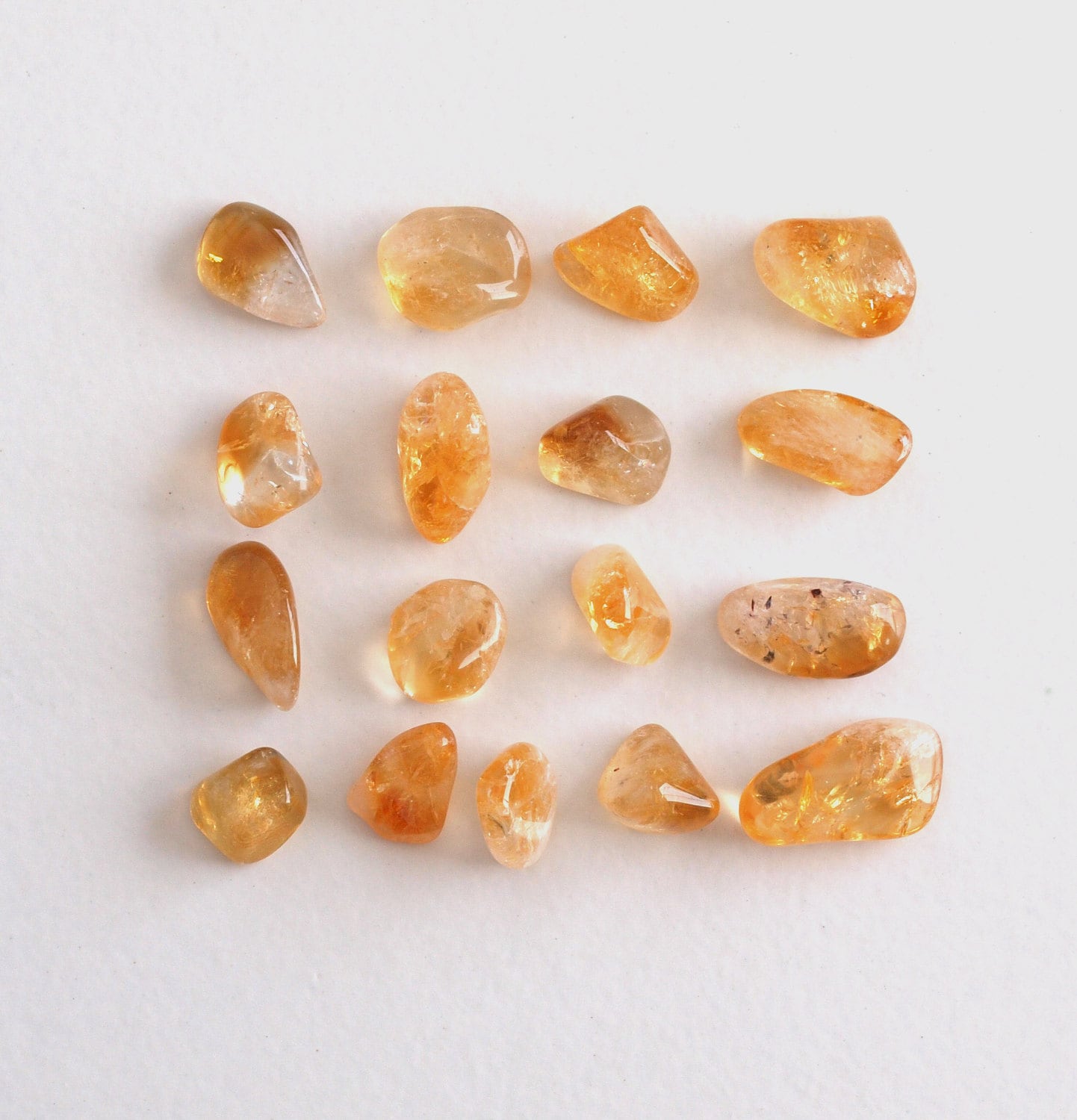 Tumbled Citrine Gemstone Brazilian Citrine Tumbled by SiO2Shop