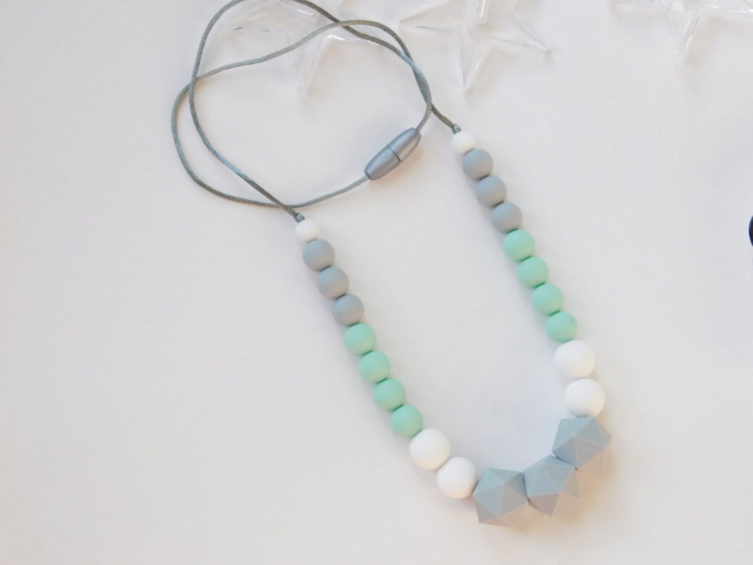 Sale Teething Necklace/ Silicone Beads/ by BowAndArrowAccessory