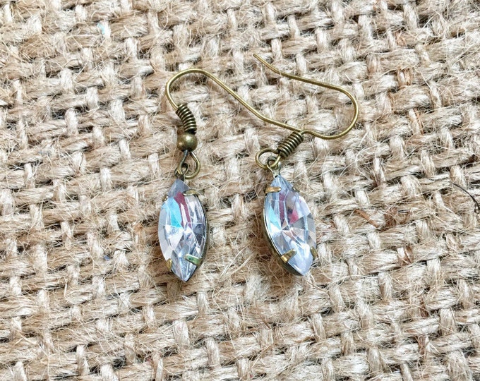 Crystal Earrings, Swarovski Earrings, Rhinestone Earrings, Genuine Swarovski Earrings, Retro Style Earrings, Crystal Earrings, Stone Drops