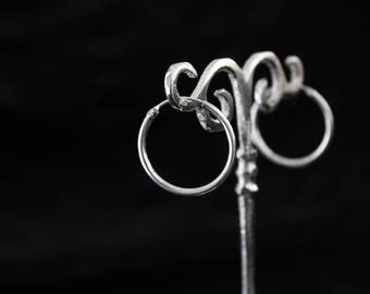 Sterling silver hoops.Sterling silver earrings.Ethnic jewellery.Sterling silver small hoops.Sterling silver classic creole earrings.Boho.