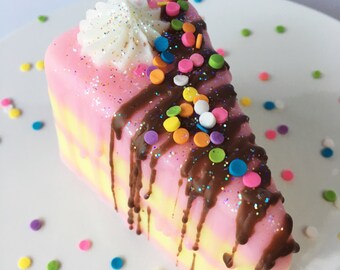Birthday cake SOAP slice, cake soap, birthday gift, food soap, kids gift, kids soap, fun soap, easter gift, thank you gift, soap slice