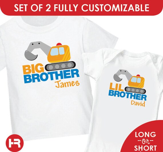 Big Brother Little Brother Excavator Big Brother Shirt