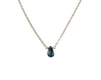 Topaz Necklace, London Blue Topaz Gemstone Necklace, Birthstone Necklace, November Birthstone Necklace, November Birthday, Birthday Present