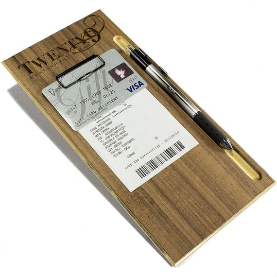 Custom Wood Check Presenter With Your Laser Engraved Logo