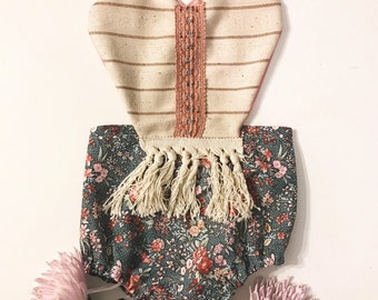 Gigi Boho Romper || boho baby romper || Floral Romper || baby clothing || fringe romper