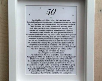 Birthday Gift, Retirement Gift, Milestone gift, Leaving Work, Leaving Gift, Poem written just for you from the information you provide