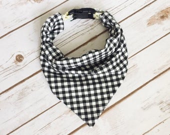 Collar Dog Bandana, Plaid Dog Bandana, Cute Dog Bandana, Boy Dog Bandana, Large Dog Bandana, Puppy Gift, Dog Lover Gift, New Puppy
