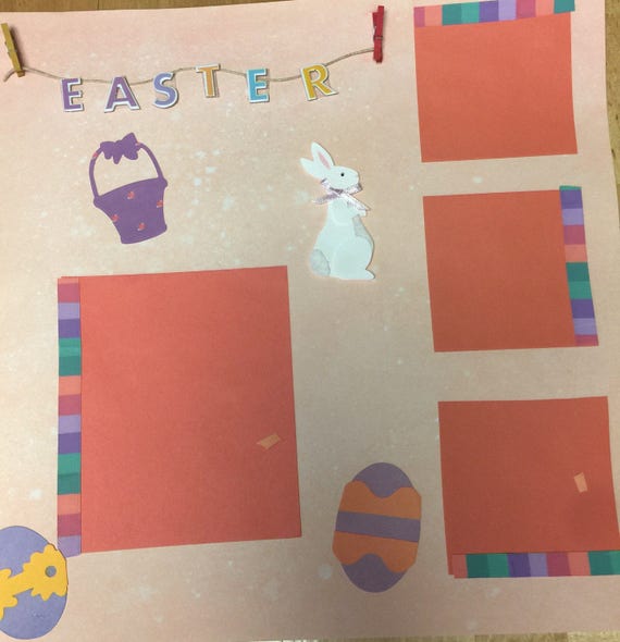 Scrapbooking: Easter, 12x12 Premade Scrapbook Pge