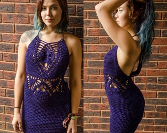 SALE Experience Crochet dress // merino // cocktail dress