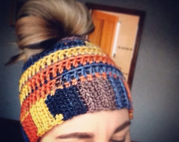 Ponytail beanie PATTERN, Crochet ponytail beanie, Ponytail beanie, Top knot beanie pattern, bun beanie pattern