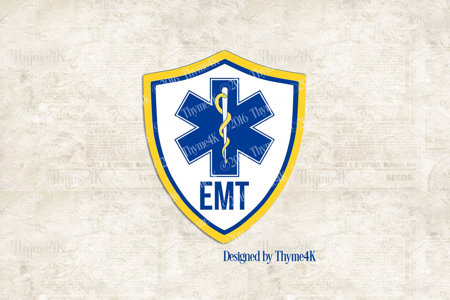 Download SVG Digital Design EMT Emblem Instant Download Includes