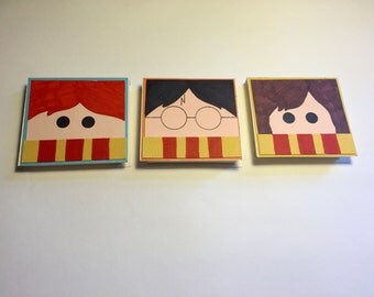 Harry Potter Post It Notes Set of Three Office School Home Office Supply Note Holder