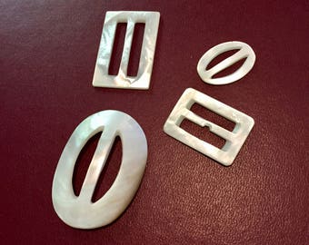 Mother of Pearl Belt Slides