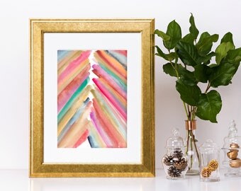 Boho Colorful Watercolor Art Print