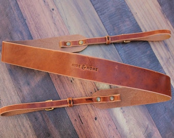Leather Camera Strap in Horween Dublin