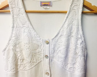 Australian made 90's white summer dress