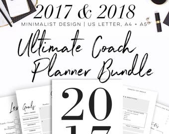 30% OFF 2017-2018 Ultimate Beachbody Coach Planner Bundle - Calendars, Power Hour Tracker, Goals and Habits Worksheets