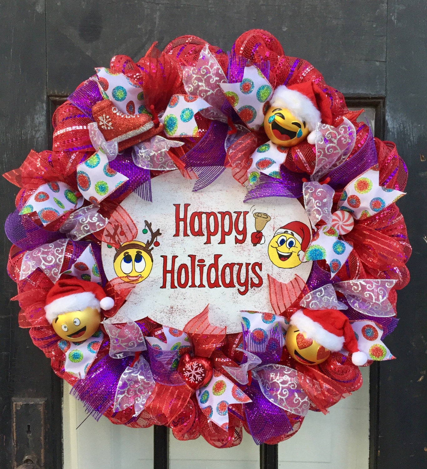 Christmas wreath emoji wreath emoji decoration emojis