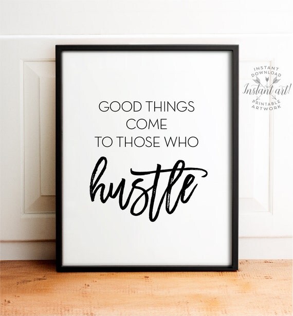 Hustle sign Hustle poster PRINTABLE art hustle print