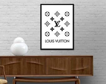 Louis Vuitton Print LV Fashion Sign Poster Brand Name Scandinavian Art Louis Vuitton Minimalist Fashionista wall decor Various colors