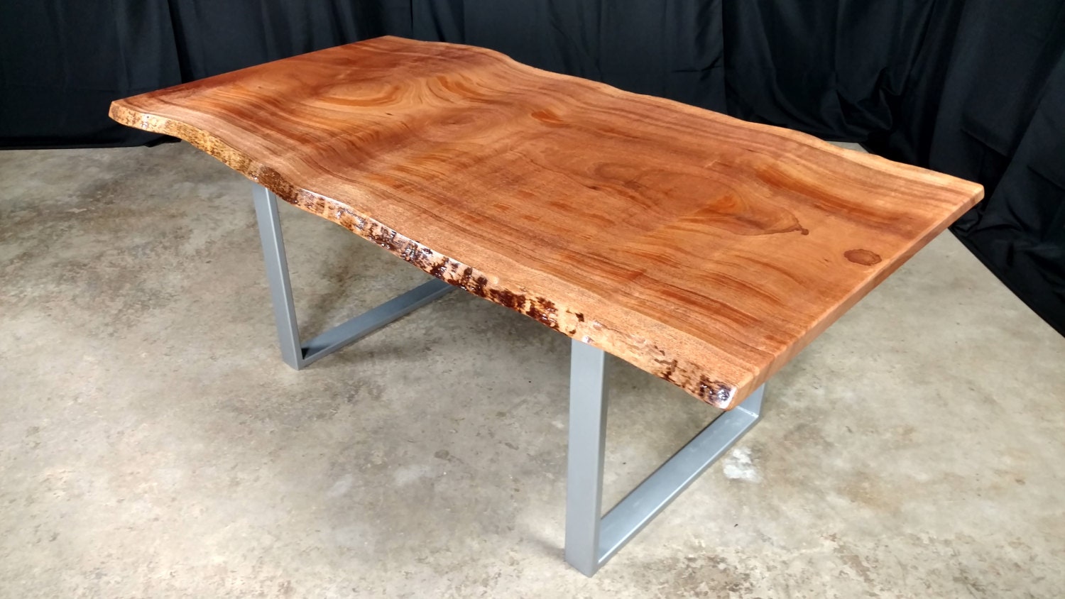 African Mahogany Live Edge Dining Tables