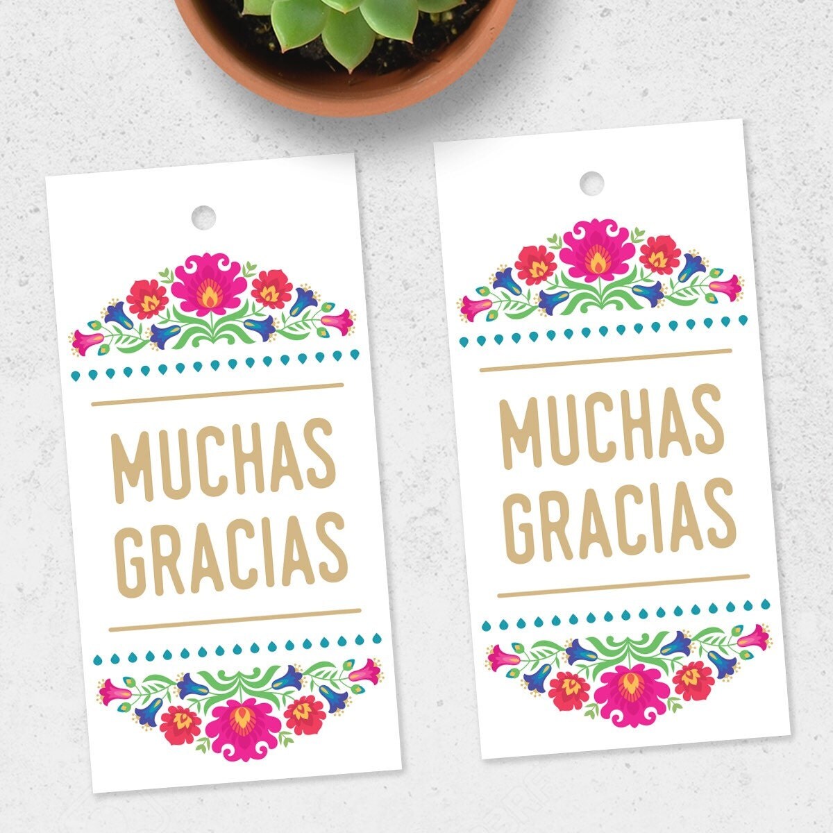 Muchas Gracias Tags Muchas Gracias Gift Tags Fiesta Favor