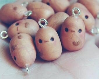 Kawaii Derp Potaoes charms - Polymer clay charm jewelry