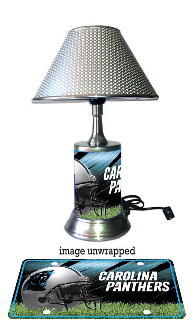 Carolina Panthers Lamp with chrome shade