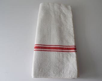 Vintage French Linen Tea Towel. French Linen Torchon. Kitchen Towel.