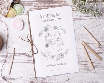 Wedding Activity Book - Printable Download - Wedding Favors - Wedding Coloring Book - Reception Activities for kids