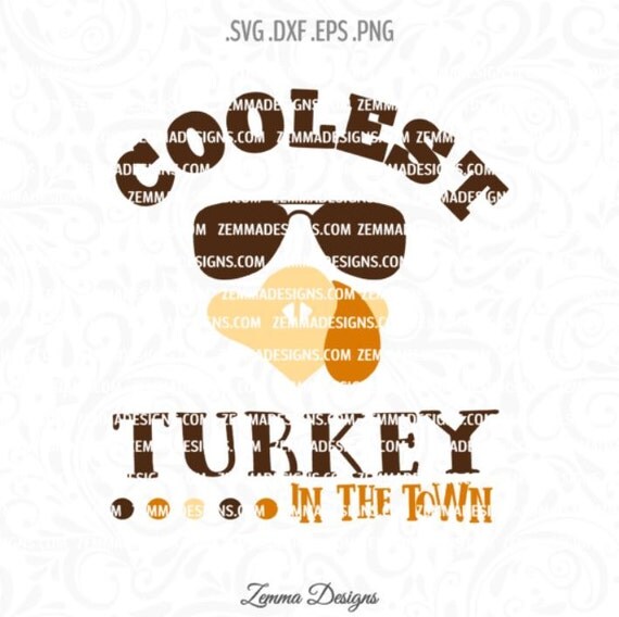 Download Items similar to turkey svg - turkey dxf - Thanksgiving ...